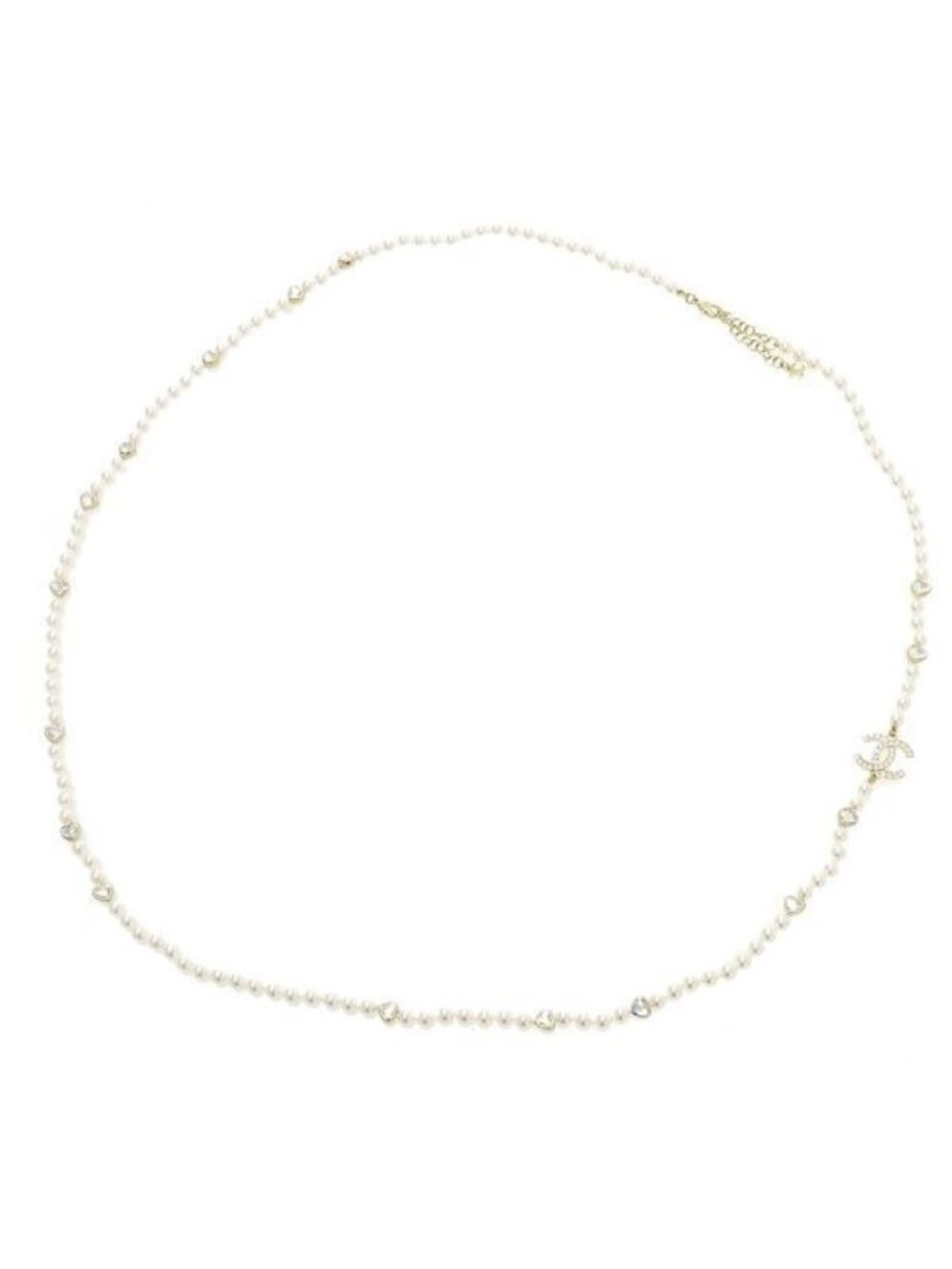 Chanel Faux Pearl Long Necklace